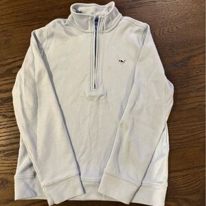 Boys Vineyard Vines blue qtr zip small (8-10) Like New